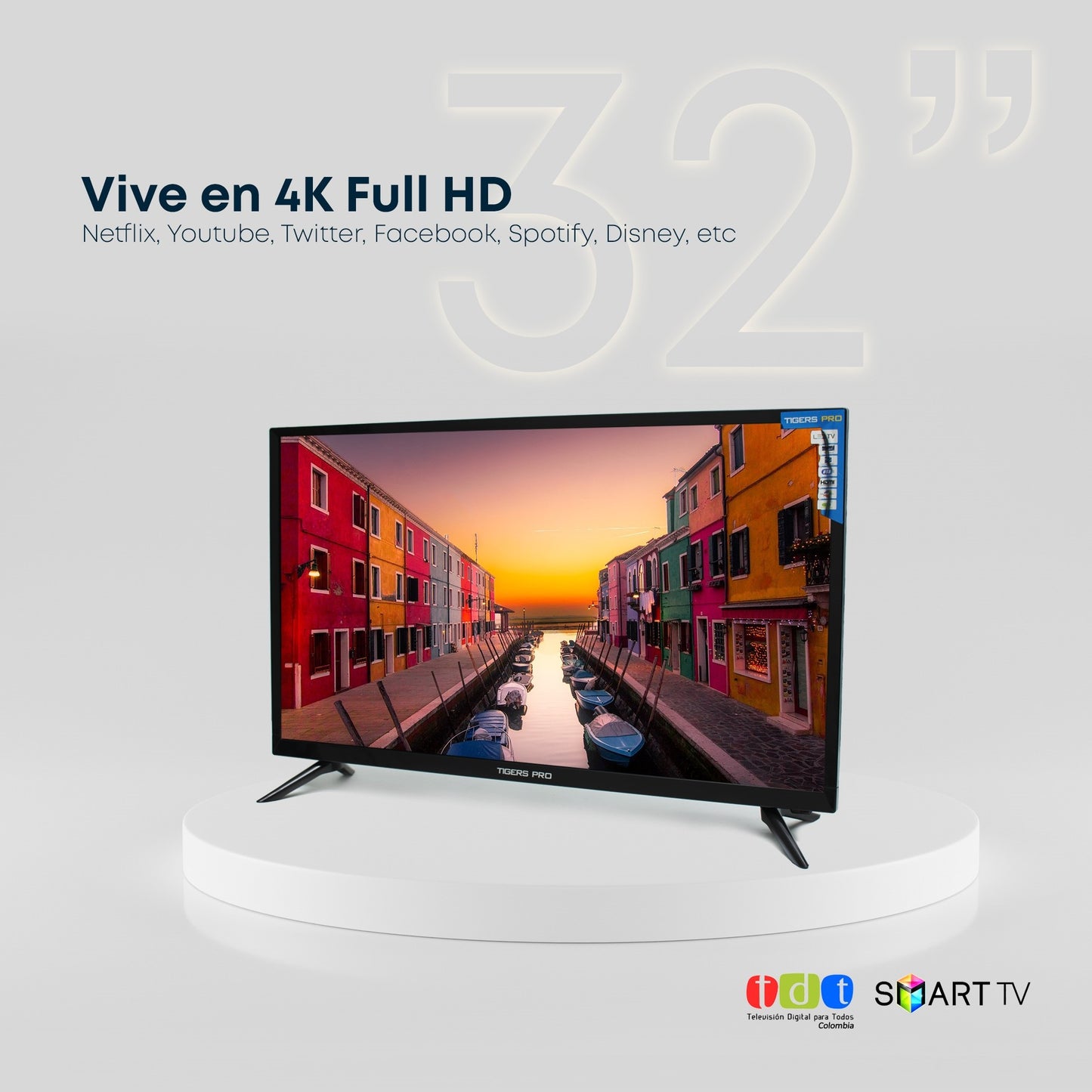 TV 4K SMAR TV DE 43 PULGADAS CON TDT