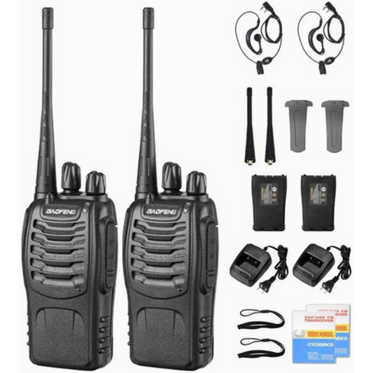 RADIO WALKIE TALKIE BAOFENG BF-888S UHF X2 BATERIA 2800M AH - ORIGINAL