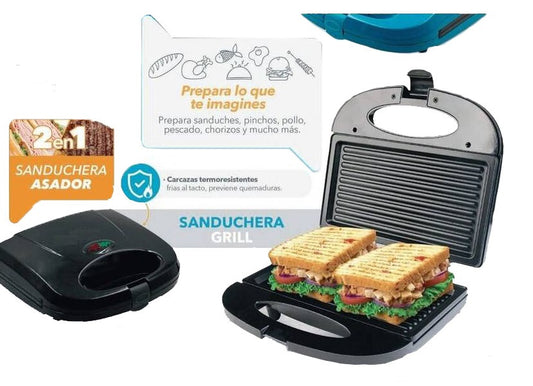 SANDWICHERA SANDUCHERA ASADOR BLUEROAD ANTIADHERENTE